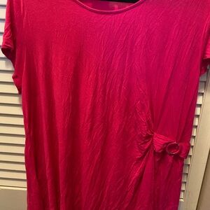 Avenue Vibrant Pink Short Sleeve Top